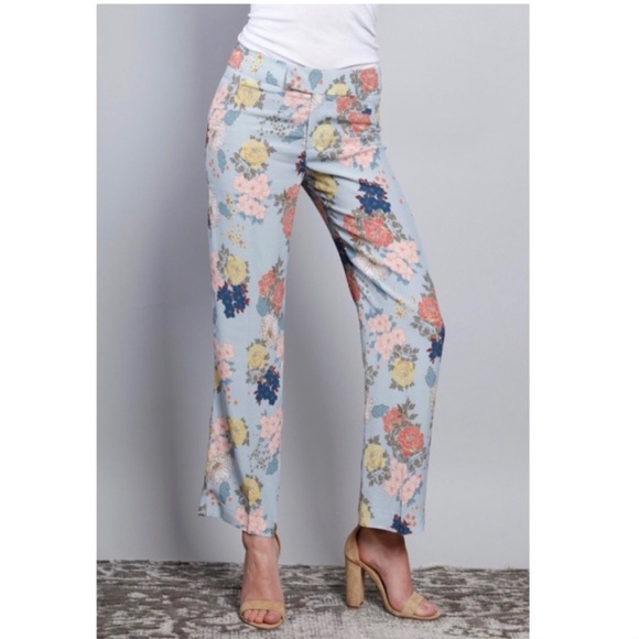 NWT Smythe Floral Pants - Picture 1 of 5